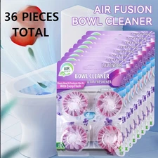NEW 36 Piece Automatic Bleach Toilet Bowl Cleaner Stain Remover Purple Tab