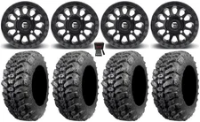 Fuel Vector 14" Wheels Black 32" Sniper 920 Tires Textron Wildcat XX