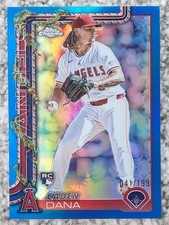 2025 Topps Chrome Holiday [Blue Refractor #d/199] | Caden Dana [RC] | #HC133
