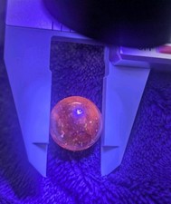 UV Reactive Cadmium Selenium Yellow Clearie Glass Marble .63 Translucent