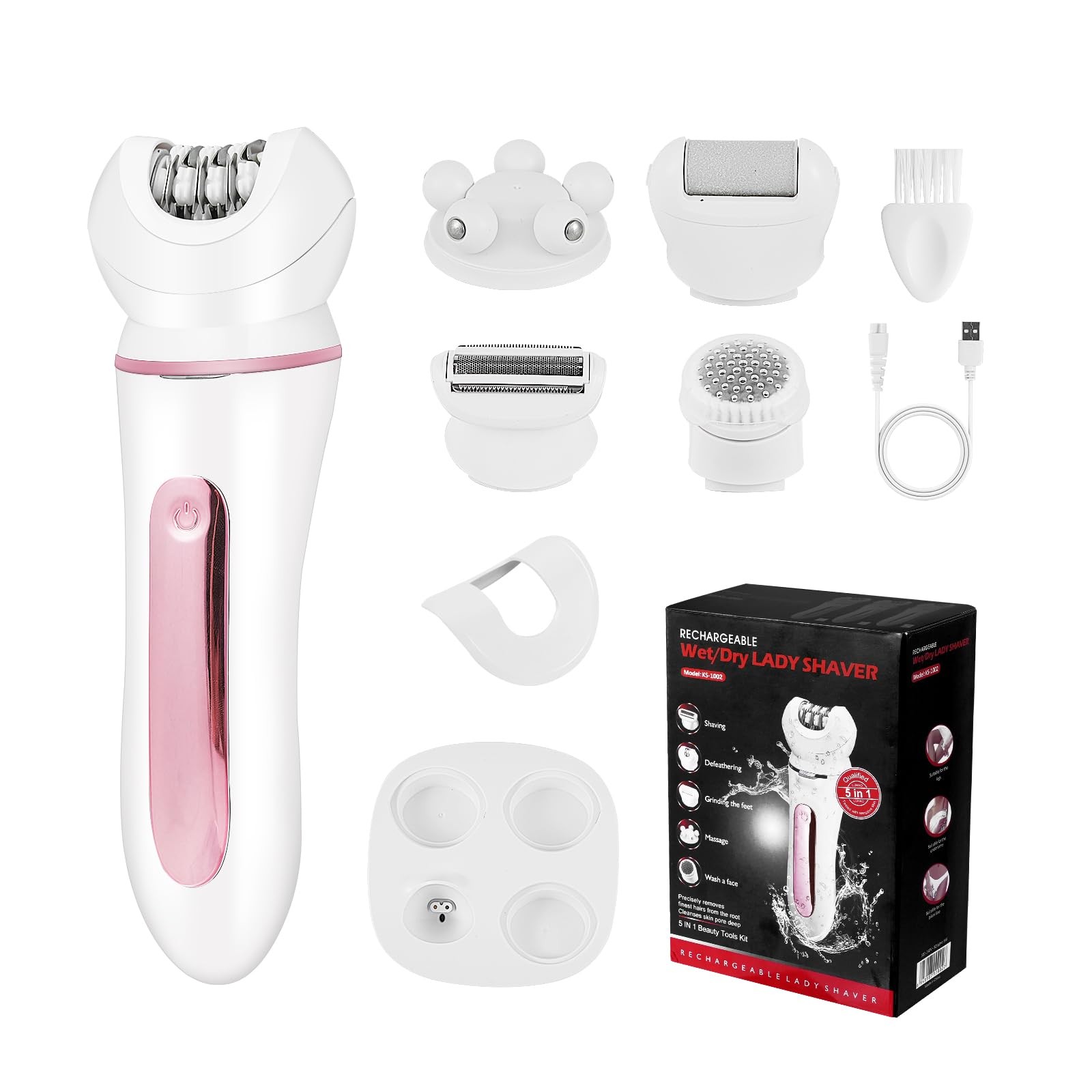 Epilatore elettrico donna, l'ultimo dispositivo elettrico 5 in 1 per la depilazi