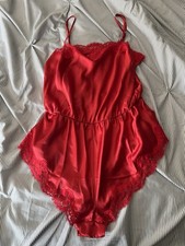 Victoria's Secret Red Lace Lingerie - Medium - FREE shipping