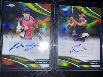 Andrey Rublev Auto /25 & Naomi Osaka Auto /50! 2025 Topps Chrome