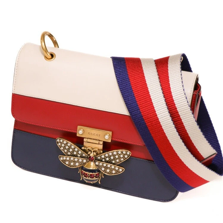 Sac bandoulière Gucci Queen Margaret rayé 476542 abeille
