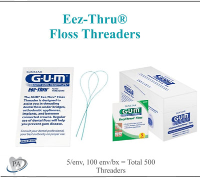 Sunstar Thread 500 x Sunstar GUM 840 Eez-thru FLOSS Threaders 50 pieces total Floss ...