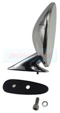 Chrome Stainless Steel Ital Italian Style Wing Door Mirror Classic Vintage Car