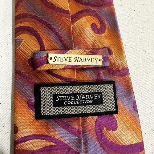 STEVE HARVEY Collection Men's Silk Tie Classy and Elegant - Picture 2 of 8
