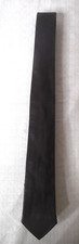 Vintage St Honore Dark Brown Leather Unisex Skinny Tie 50" Long