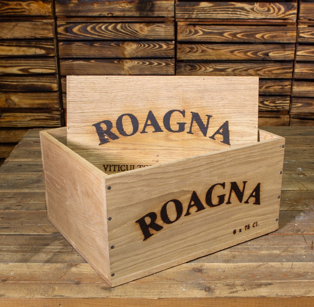 1 X 6 BOTELLA CON TAPA - CAJA DE VINO DE MADERA GENUINA IDEA DE REGALO DE NAVIDAD