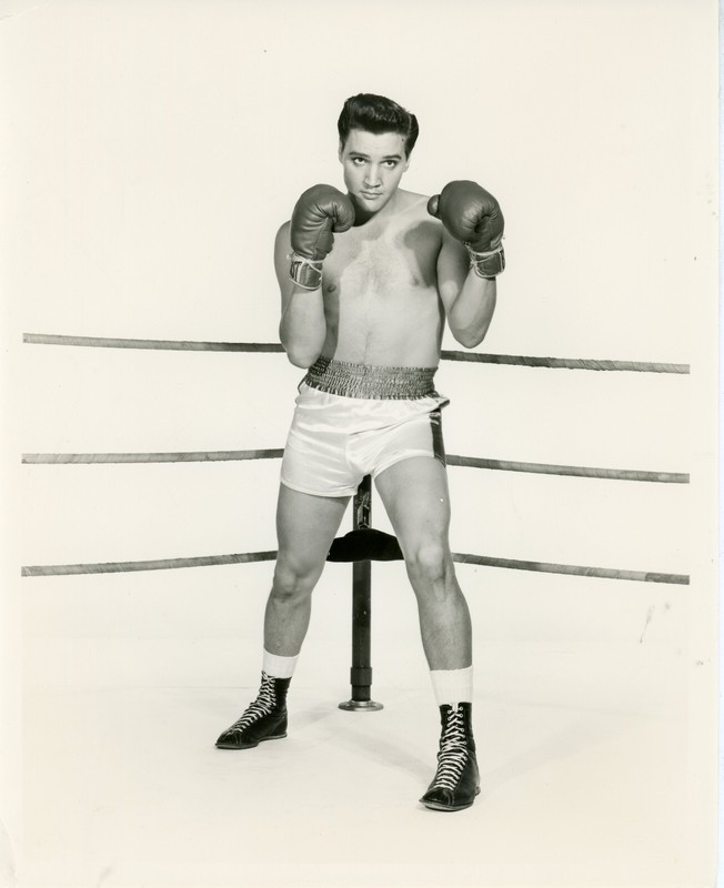 Elvis Presley in Kid Galahad 8x10 black & white glossy photo - vintage repro