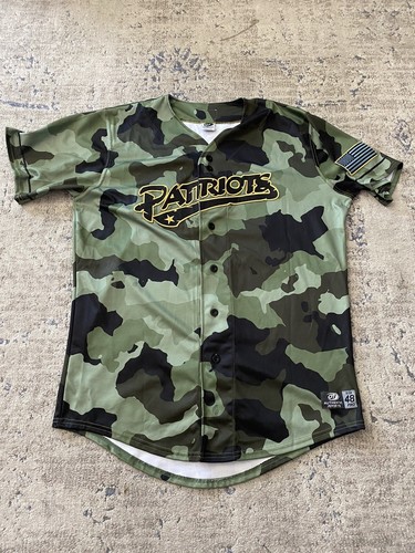 MiLB Somerset Patriots Armed Forces Game Used Jersey Size 48 NYY AA Affiliated