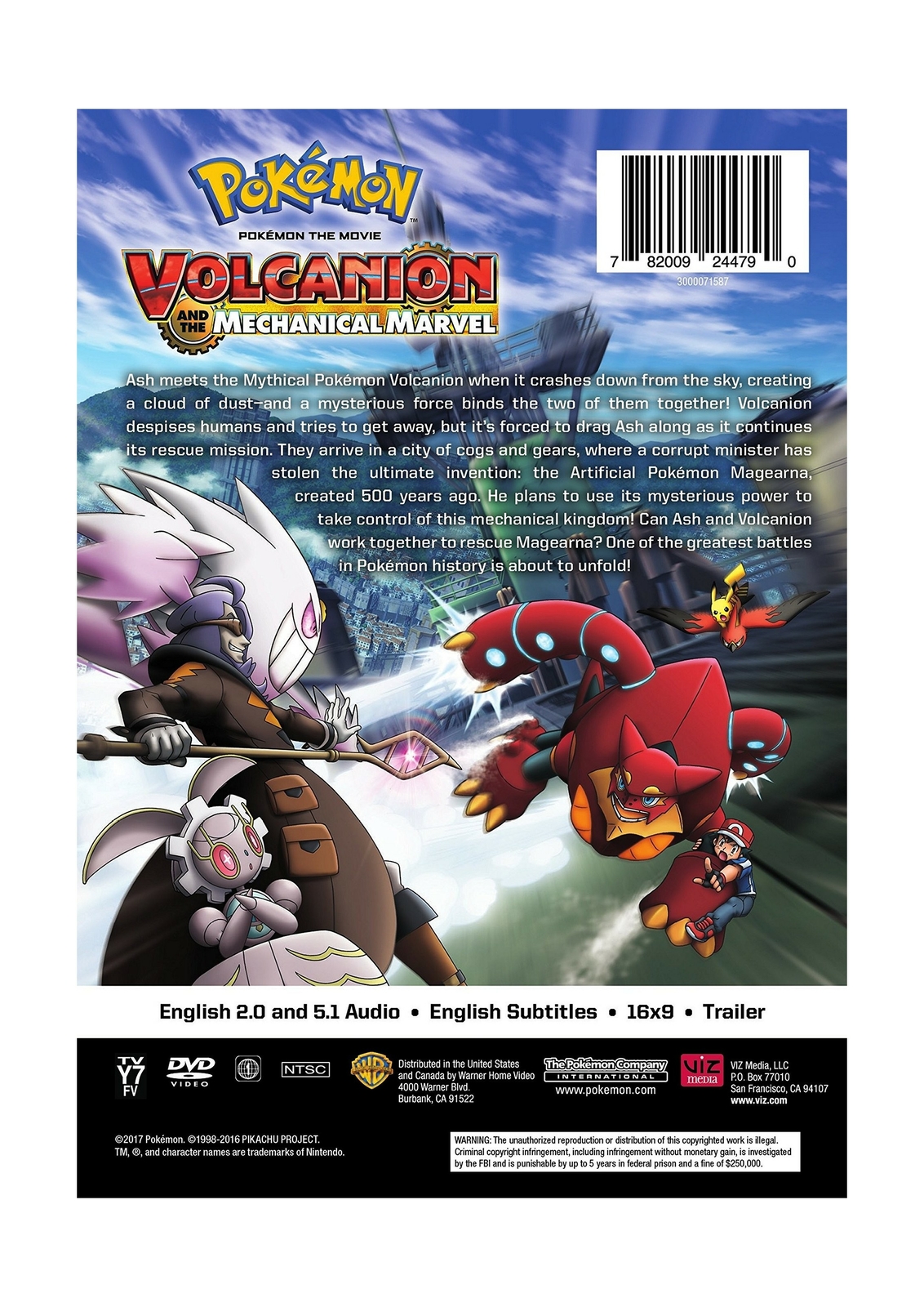 Pokemon The Movie 19 Volcanion And The Mechanical Marvel Dvd For Sale Online Ebay