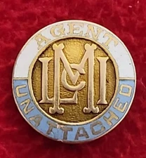 Antique LMI LIBERTY MUTUAL INSURANCE CO FREE AGENT UNATTACHED 10K Gold Lapel Pin
