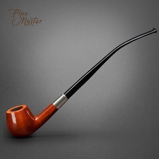 Mr. Brog HAND MADE WOODEN TOBACCO SMOKING PIPE 59 Hobbit Tik  Churchwarden + Box