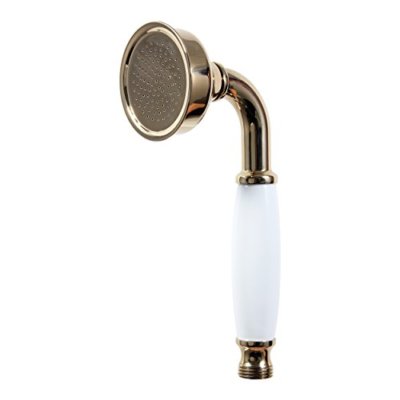 Dyconn Faucet Hand Shower with Ceramic Handle, Traditional/Classic Antique Brass