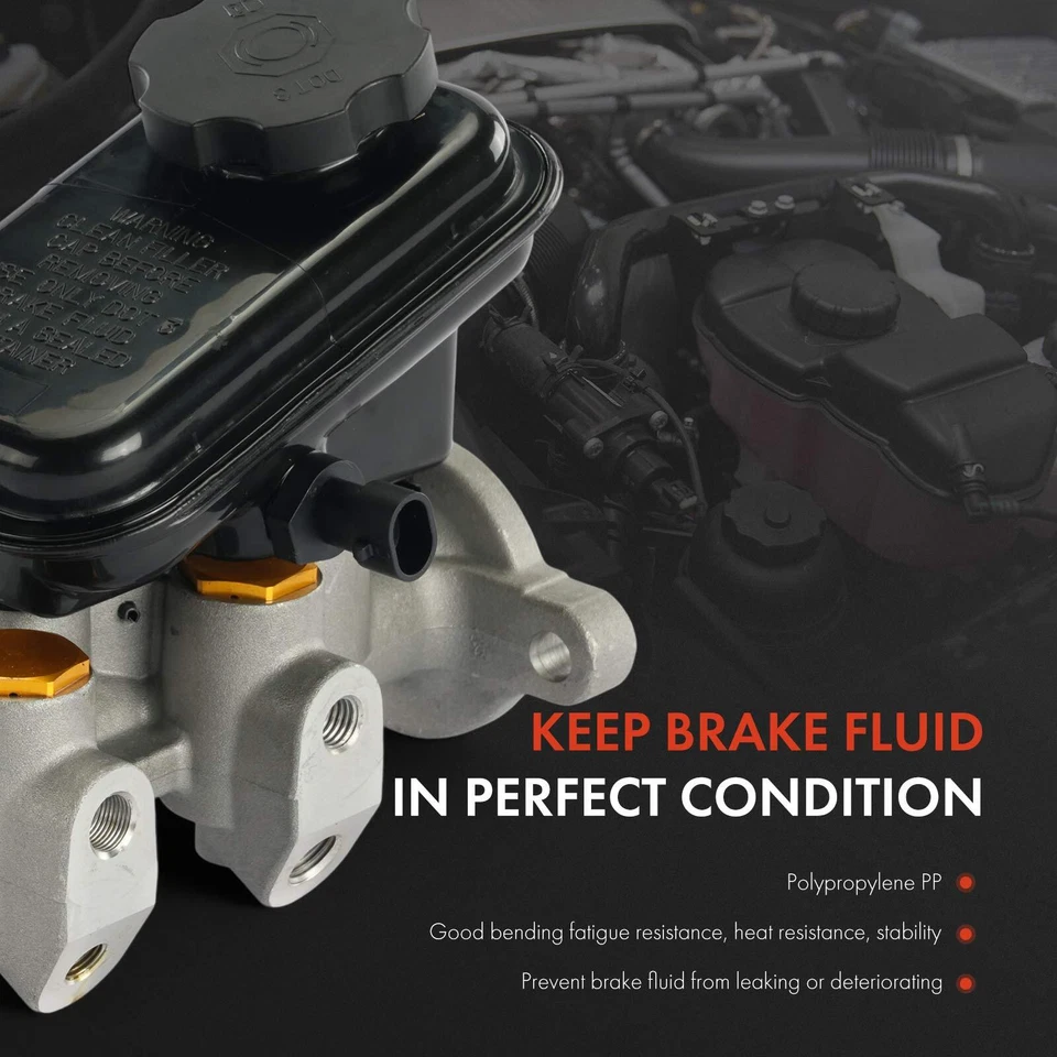 Cilindro maestro de freno con depósito y sensor para Buick Cadillac Chevrolet Pontiac Foto 3 de 4