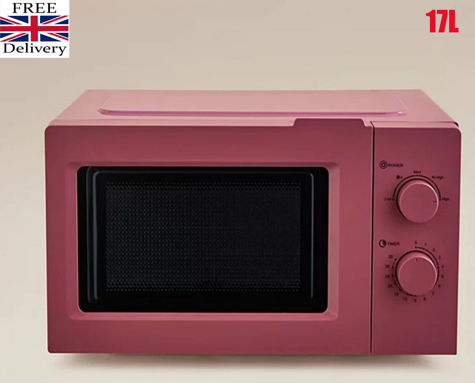 Compact Manual Microwave with 5 Power Levels Timer Defrost Setting UK
Opens in a new window or tab