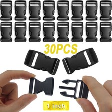  60X Plastic Adjustable Webbing Strap Rucksack 30 Side Release Clip 30 Buckles