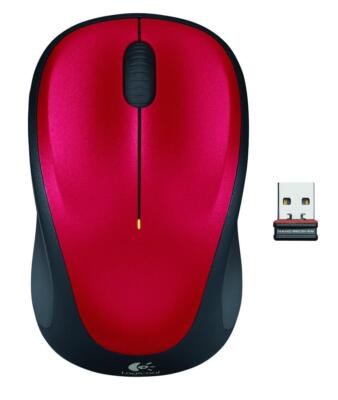 Logitech M235 Beidhändige RF Kabellose Optische Maus (WIRELESS MOUSE M235 RED - WER