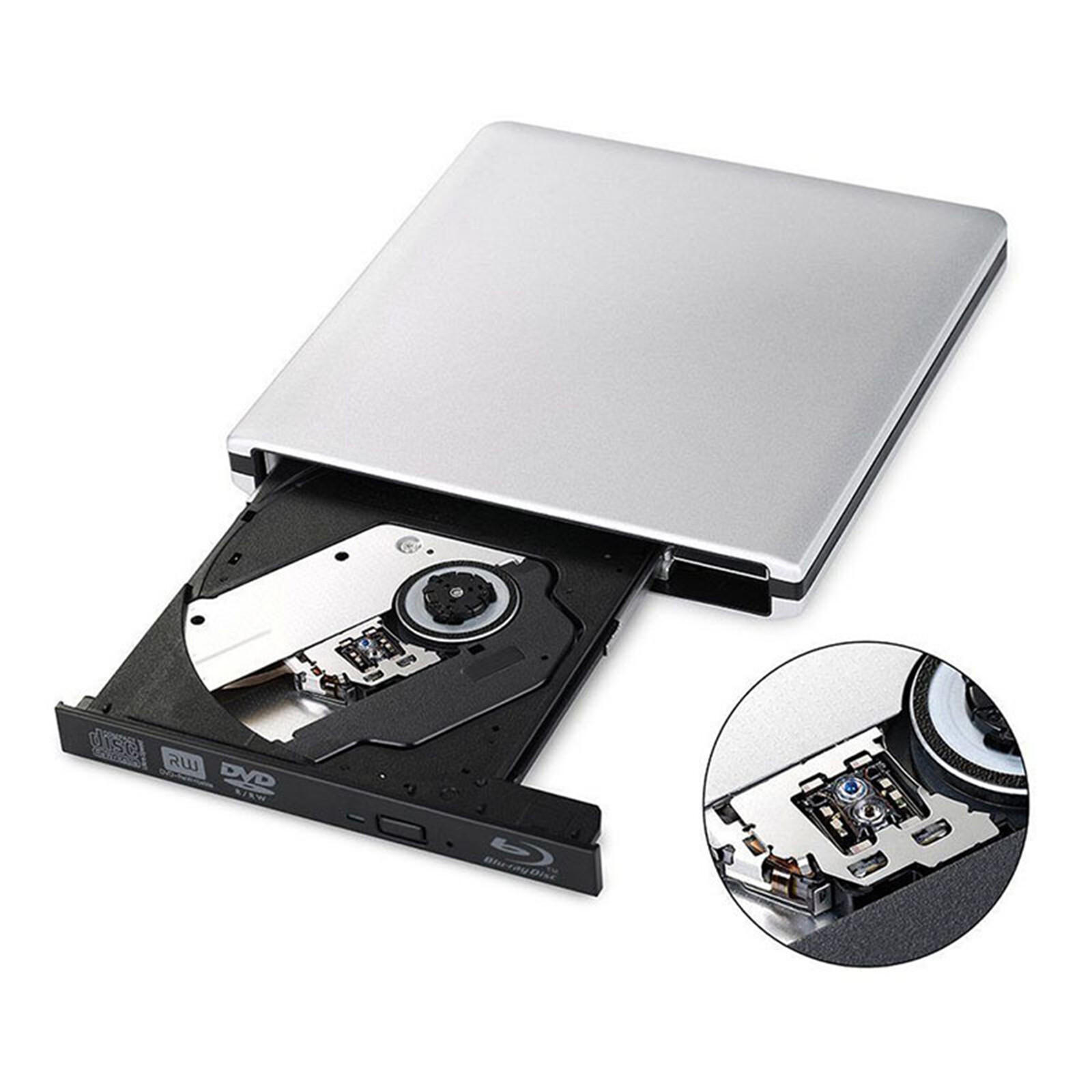Blu ray Burner External BDR VCD DVD CD RW Disc Writer PC Laptop Movie