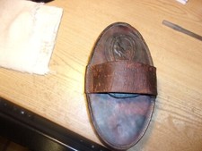 Antique Leather Horse Brush - Vintage Horse Grooming Brush