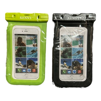 IPX8 Waterproof Phone Pouch   2-Pack Dry Bags with Lanyards, Universal Fit