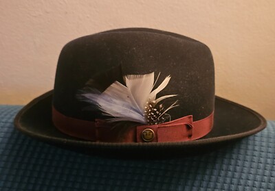 Goorin Bros Black Wool Fedora Hate Size Medium | eBay display picture 3
