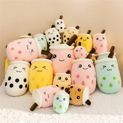 MARKENLOS Bubble Tea Kuscheltier Plüschtier Boba Tee Kissen Plushie Plüsch Kissen Puppe