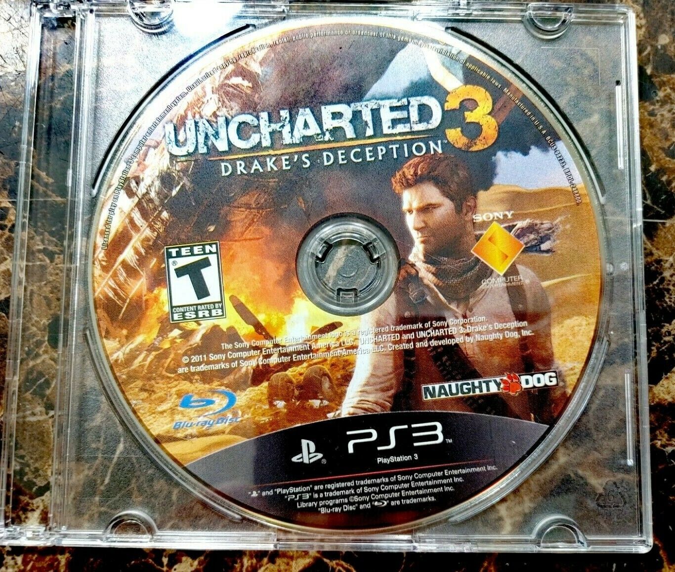 Uncharted 3: Drake's Deception (PS3, Sony PlayStation 3) Disc Only!!  711719823322