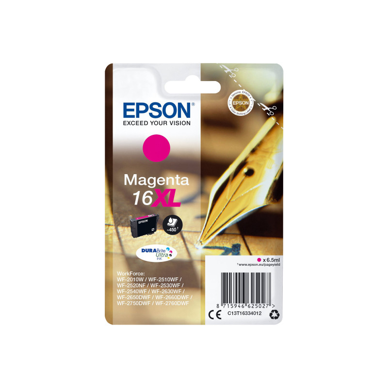 Epson 16XL Tintenpatrone пурпурный 65 мл Оригинал Tintenstrahl 5990₽