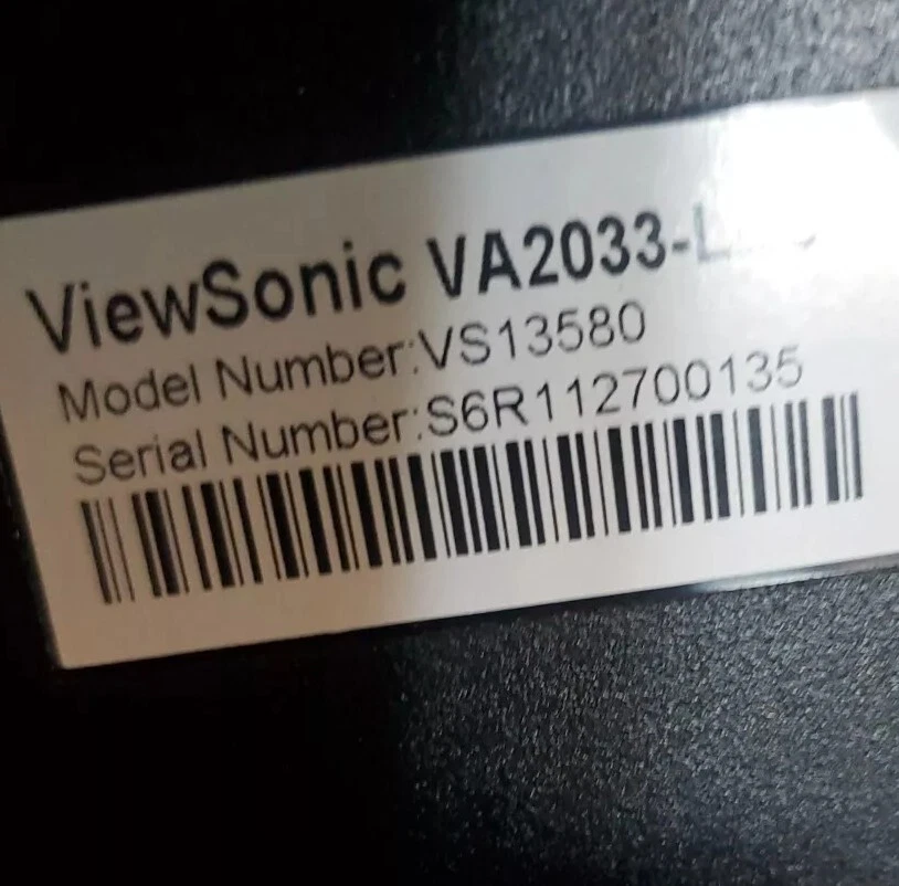 Viewsonic VA2033-LED 20" VA2033 1600x900 DVI VGA Widescreen LCD Monitor W Cables - Image 4 of 4
