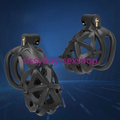 Male Chastity Device Cage Men Black Lock Belt Restraint Rings Bondage Device