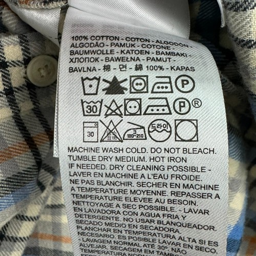 Camisa Levi's vintage para hombre pequeña a cuadros manga larga franela cambray 100 % algodón - Imagen 9 de 12