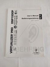 Behringer Virtualizer Pro DSP-1000P Original User's Manual