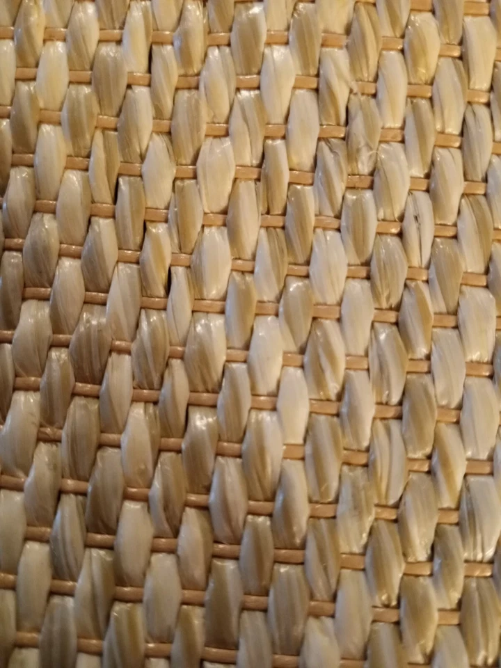 Bolso de Mano Reliquia Doble Asa Tejido Paja Tostado Mediano. 12x8x4" Foto 4 de 4