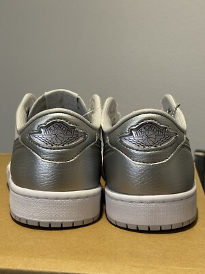 Jordan 1 Retro Low OG Metallic Silver with Briefcase (Men's) Size