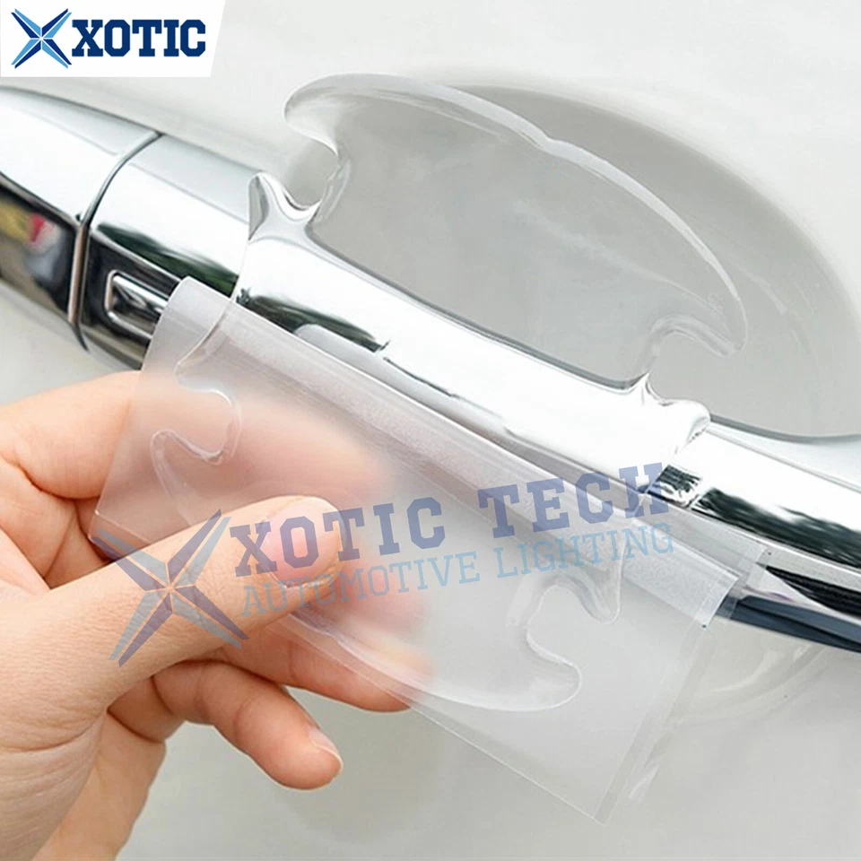 4x Película protectora transparente invisible para manija de puerta de coche cubierta antiarañazos pegatina 3D Foto 2 de 4