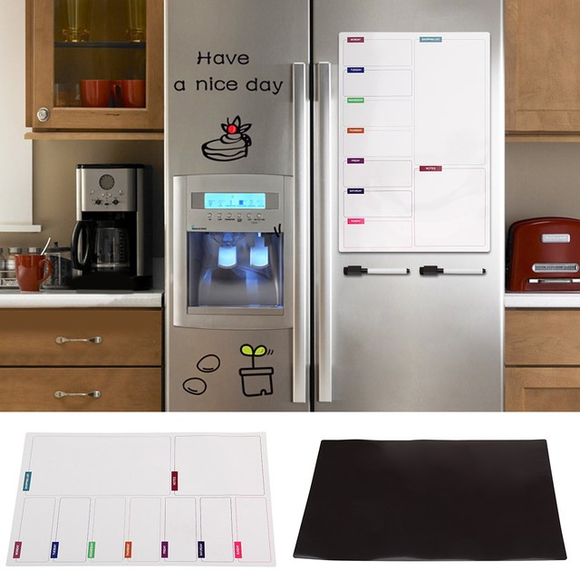 Large Fridge Notice A3 Board Memo Weekly Family Meal Planner