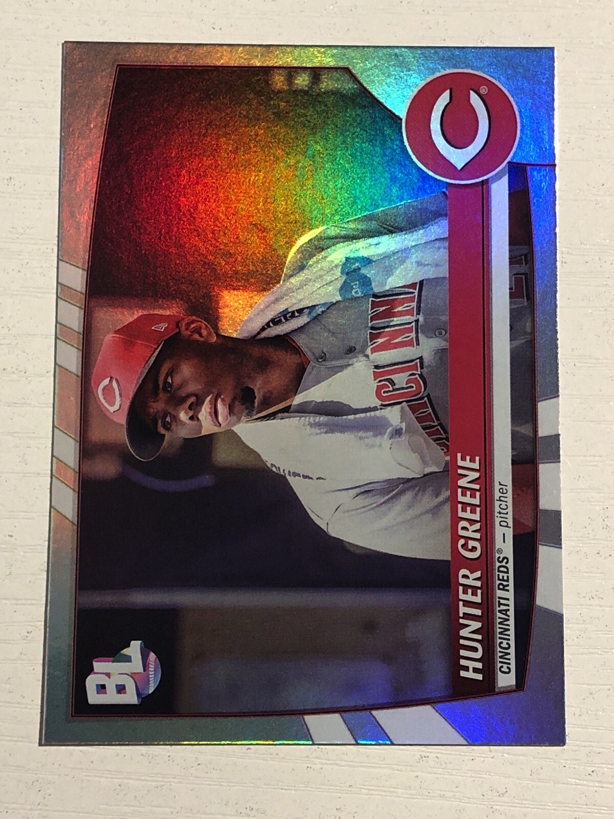 2023 Topps Big League Uncommon Rainbow Foil Hunter Greene Cincinnati Reds 229