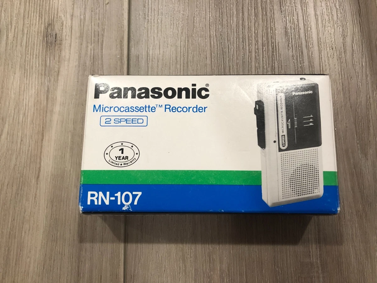 Panasonic 2 Speed Microcassette Recorder Model No. RN107 DC 3 Volts