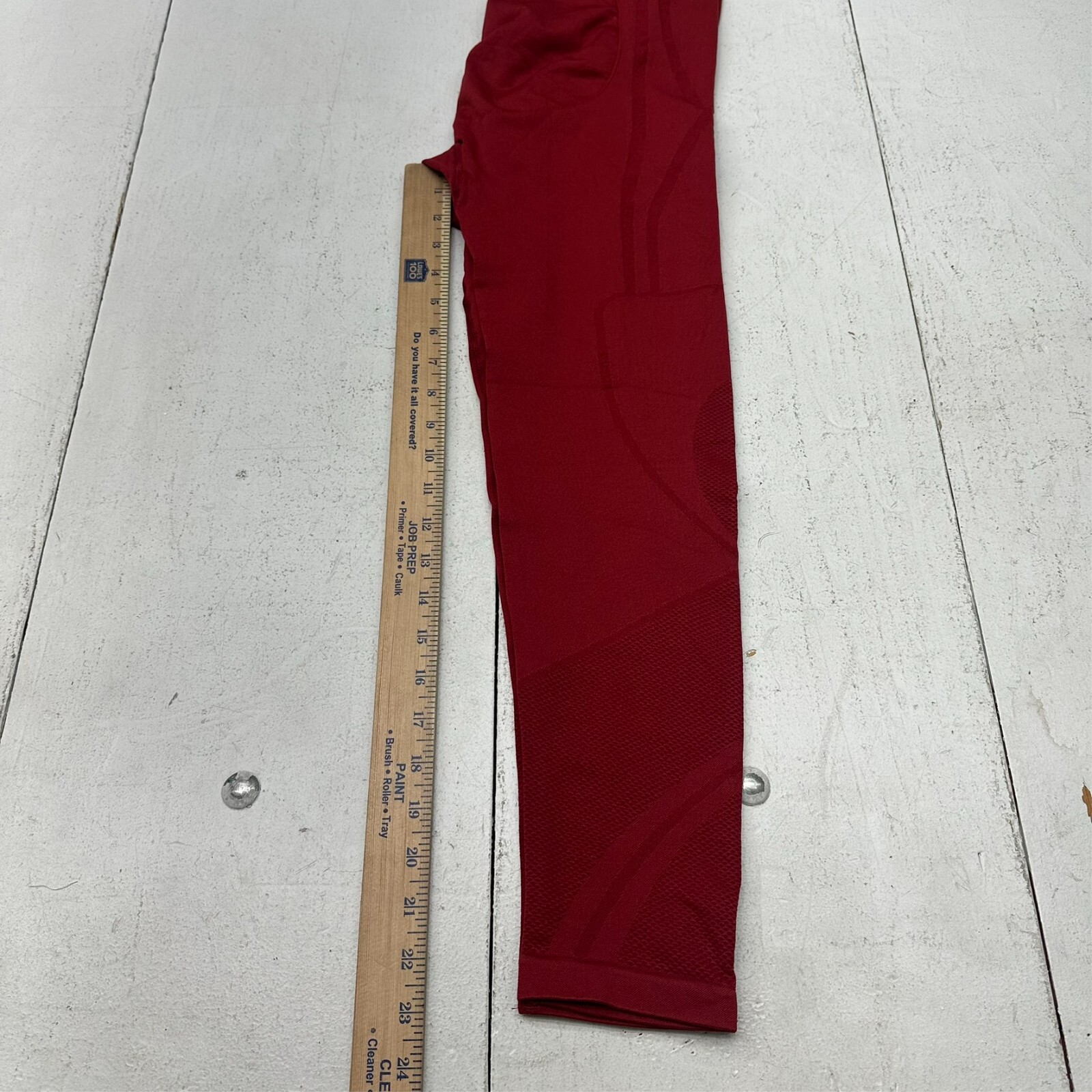 Dark Red Elastic Waist Fitted Basic Athletic Legg… - image 5