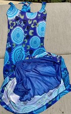 NEW Versace Jeans Couture Blue Halter Mod Graphic Dress Sz xs-S/EU 40/US 4