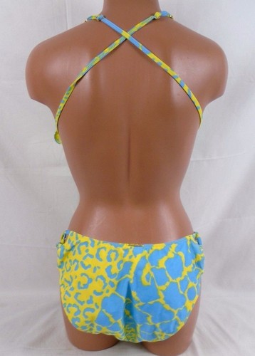 Sauvage Giraffe Print Monokini Yellow/Blue Small 251L - Picture 3 of 3