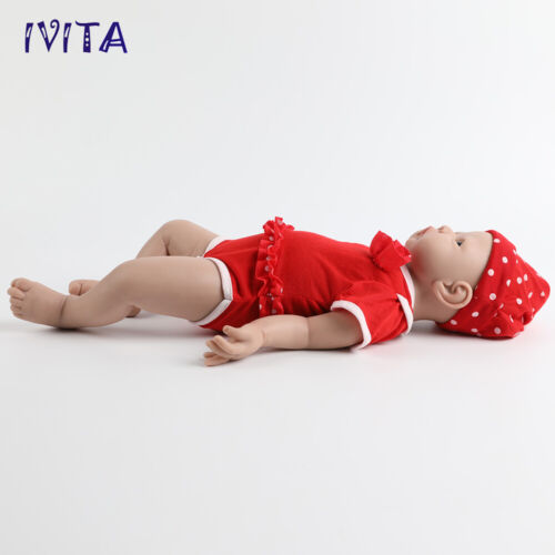 Muñeca niña renacida de silicona artificial IVITA 20"" realista bebé recién nacido regalo de Navidad - Imagen 10 de 11