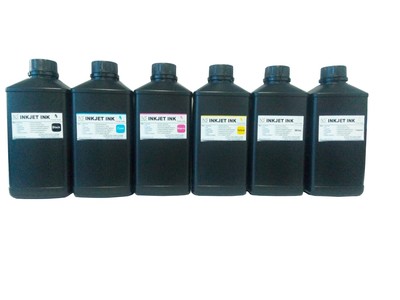 6x1000ml ND  Premium LED UV Curable ink for using DX5 DX7 Printhead printer