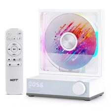 Bluetooth Rechargeable CD Player with Speaker RGB Light Music Record U Disk Port