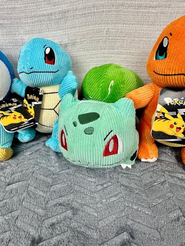 Pokemon 8" Corduroy Set of 5 Fabric Plush - Officially Licensed NWT - Picture 5 of 9