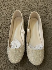 Rhinestone Flats By Davids Bridal Nude Size 10 Never Worn Still In Plastic