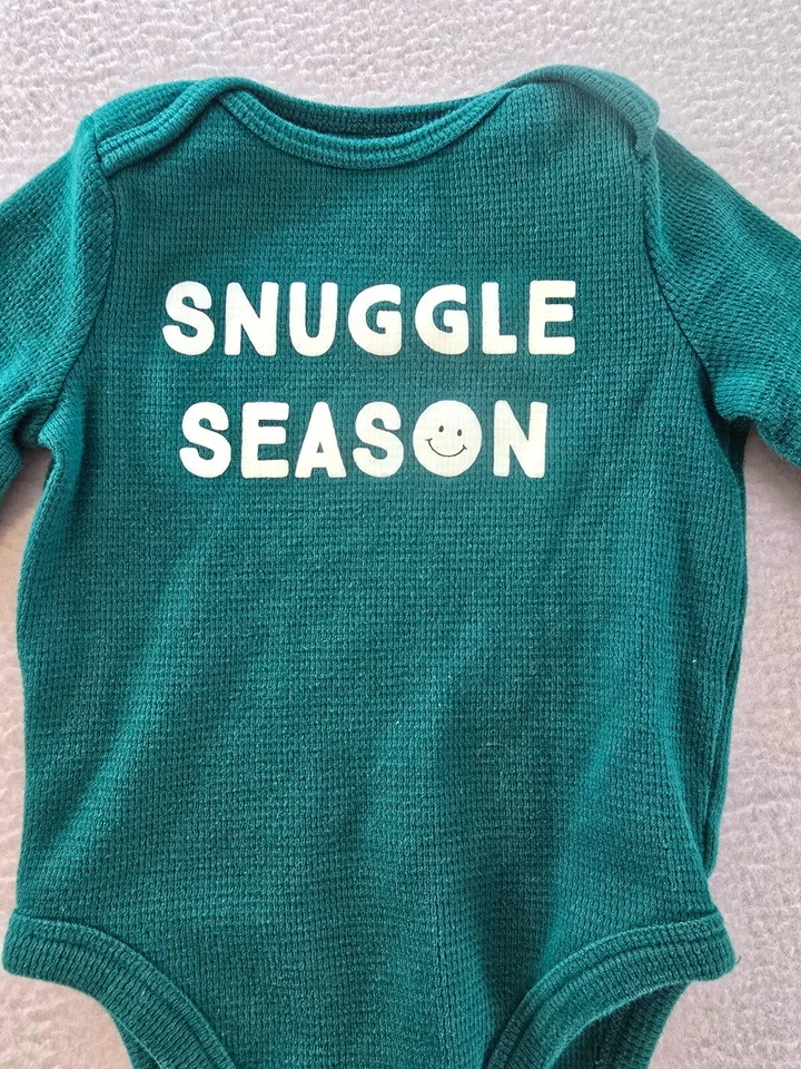 Mono Jumping Beans Unisex Talla 12M Verde Oscuro Acurrucado Temporada Manga Larga A Presión Foto 4 de 4