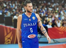 13) Danilo Gallinari signiert Basketball NBA Foto Unterschrift Autogramm signed